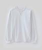Pabeulega Stitch Sweatshirt Long Sleeve (White Melange)