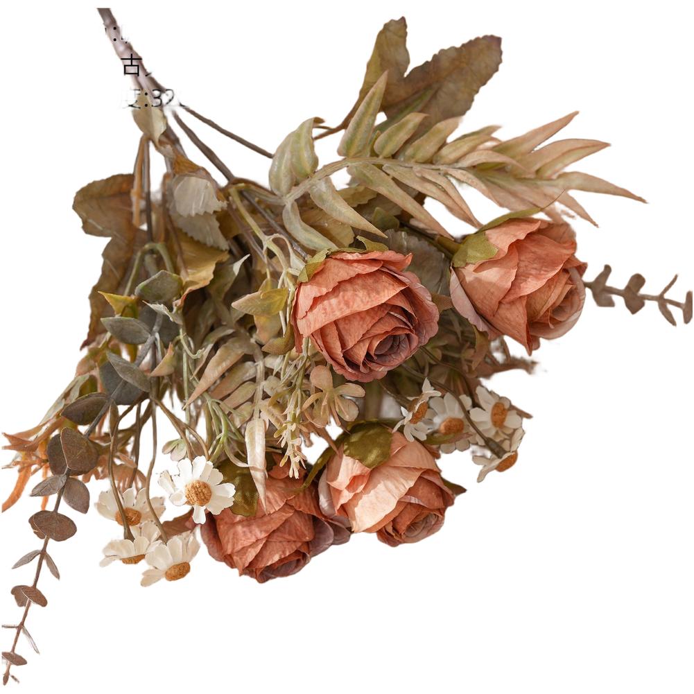 Реалистичная текстура Букет из искусственных роз Тканевые лепестки