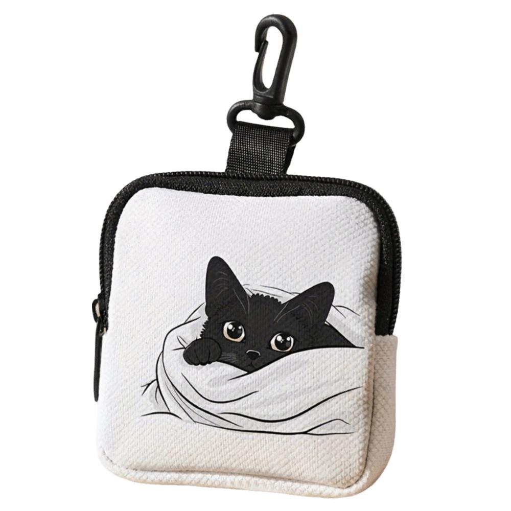 New Mini Coin Purse Lightweight Durable Wallet Portable Cat Dog Print Earphone Bag Friends Gift