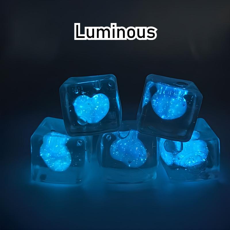 Luminous Heart-shaped Maltose Squeeze Toy Shine At Night Squishy Mochi Decompression Toy Soft Slow Rebound Toy Christmas Gifts