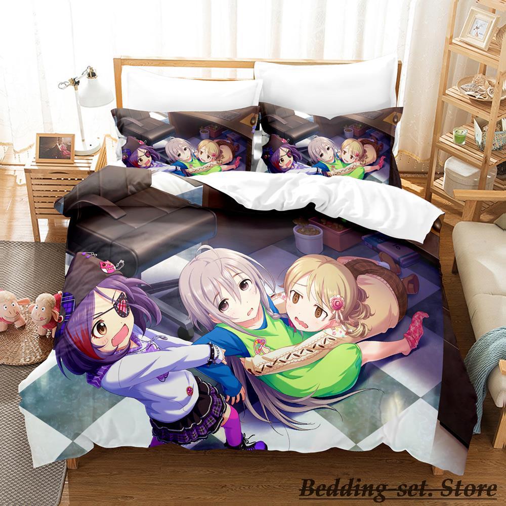 Comforter The Idolm@Ster Cinderella Girls Starlight Stage Bedding Set Single Twin Full Queen King Size Bed Set Kid Bedroom Duvet Sets