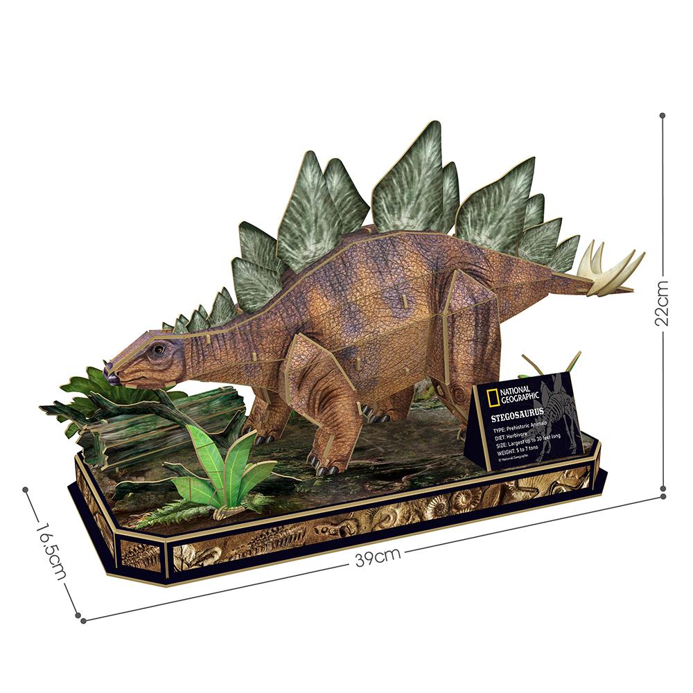 Cubic Fun. 3D Puzzle. National Geographic. Stegosaurus. 62 Pieces