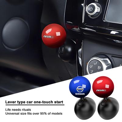 1Pcs Car Logo Push Start Button Lever Creative Protective Cover For Nismo Qashqai X J10 Trail Tiida Teana Skyline Juke X-trail Almera