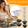 Stainless Steel Thickened Double Handle Colander Drain Basket Hanging Basket Kitchen Vegetable Fruit Basket Elevated Base Strainer