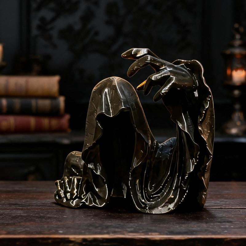 Resin Death Statues Grim Reapers Figurines Suriels Sculpture Ornament Bookshelf Decors for Home Halloween Decors