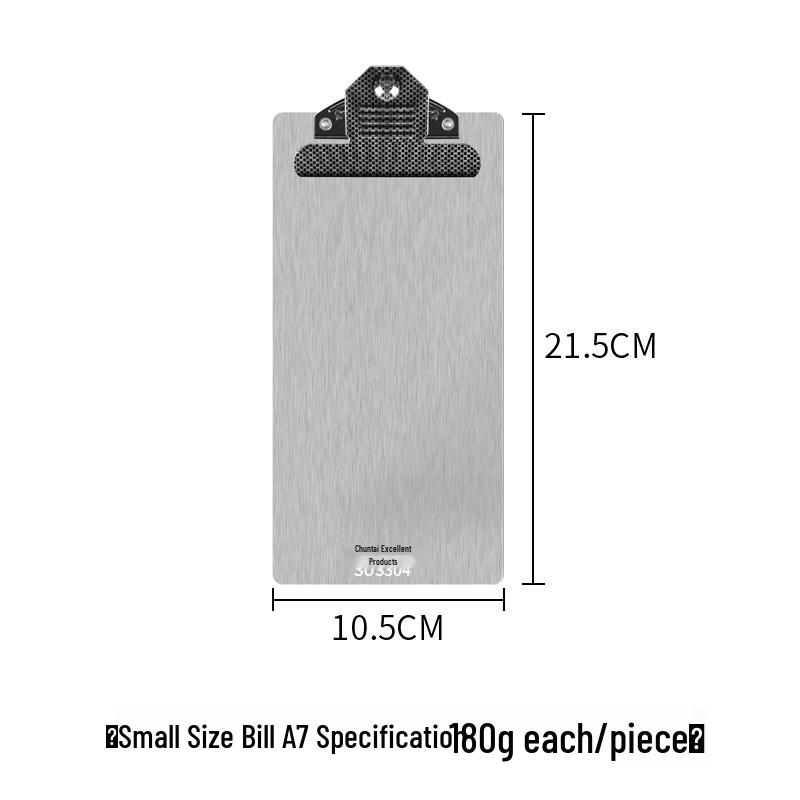 Chuntian Stainless Steel Clipboard with File Clip and Sticky Note Holder, A4/A3 Size