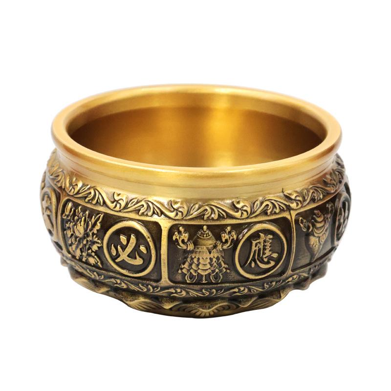Creative Copper Ruyi Cornucopia Decoration, Home Living Room, Shop Opening for Buddha Supplies, Blessing Gift, Decor Bowl, 1Pc