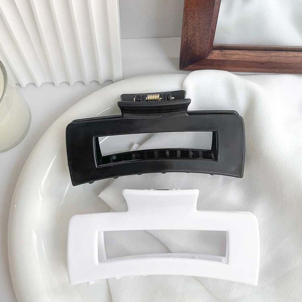 Korean Style Elastic Plastic Hair Claw Safe Straight Line Shaped Hair Claw  Girls