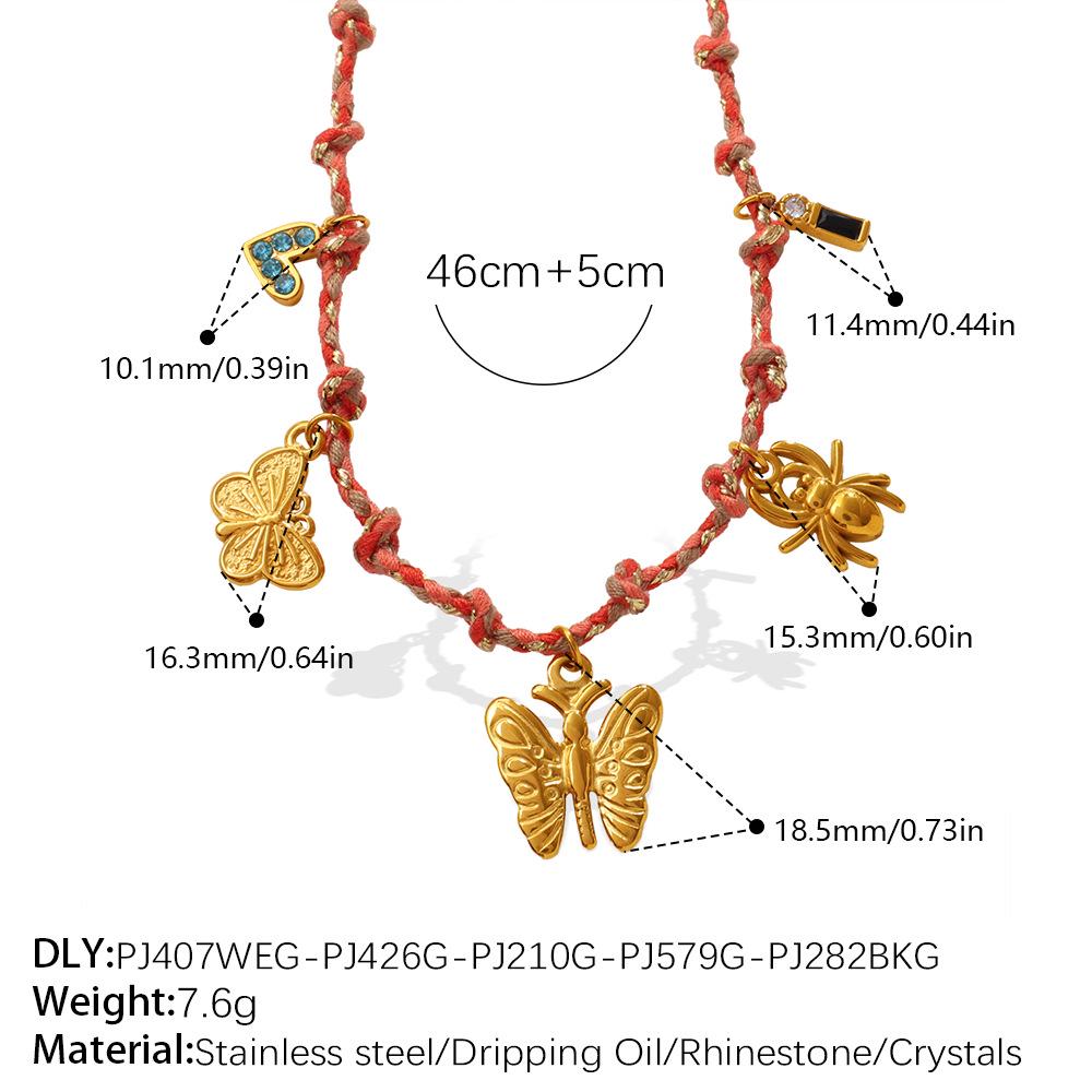 European & American Cross-border Fashion Niche: DIY Flower Heart Pendant Bracelet & Necklace Set