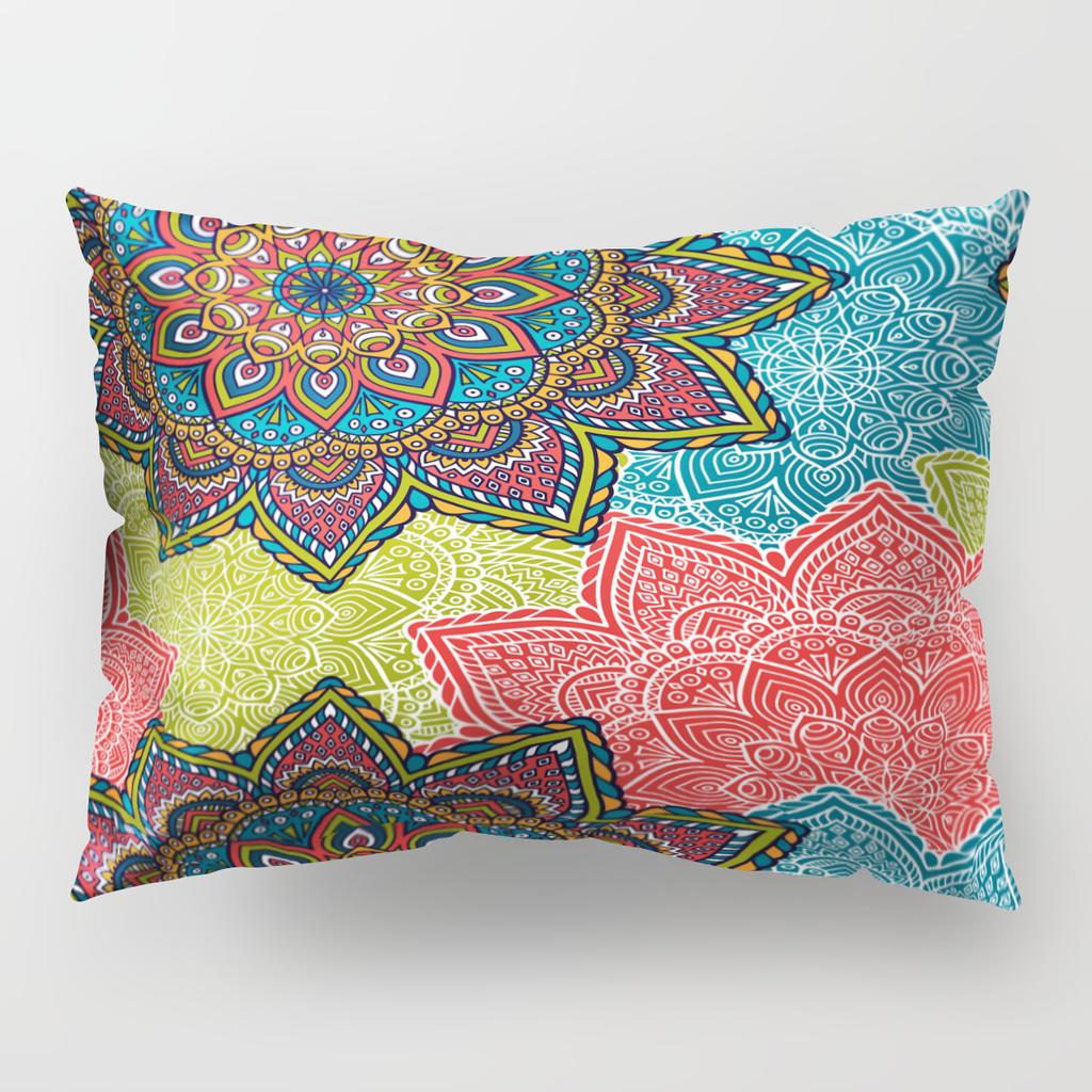 Retro Ethnic Style Pillow Cover Single-Sided Polyester Car Cushion Cover Bohemian Pillow Cover Waist Pillow Cover