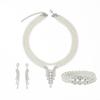 Three-layer pearl bracelet necklace, earrings, multi-layer imitation pearl necklace, dress accessories, women's high-end jewelry set
