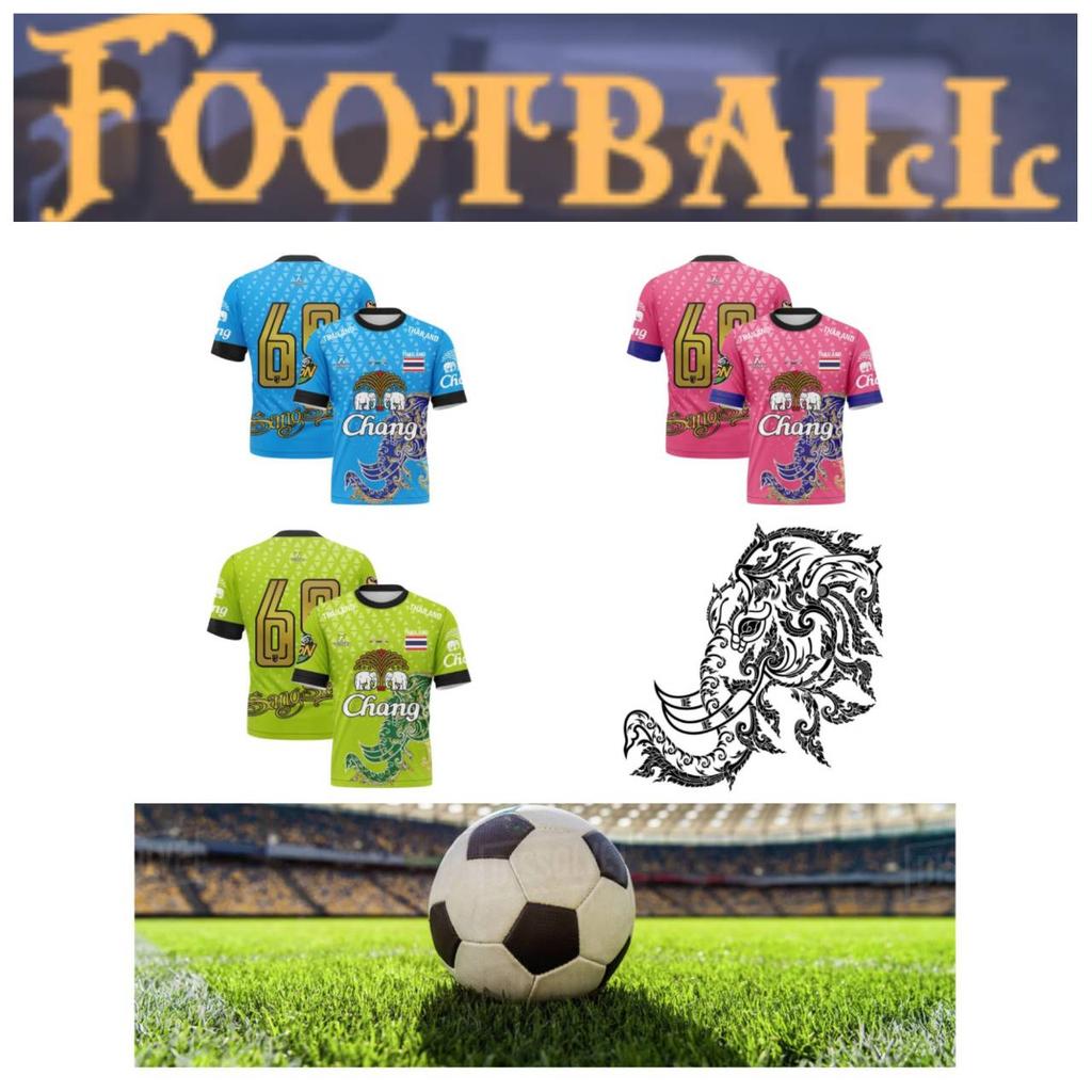 Tajlandia PIŁKA NOŻNA NARODOWA KOSZULKA DOMOWA KIBICA Nadruk Szybkoschnąca Krótki Rękaw Uniform Unisex Męska Damska Logo Słonia Sport