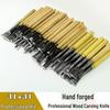 Dongyang Handmade Wood Carving Knife Set: Root, Flower, and Roughing Shaping Chisels.