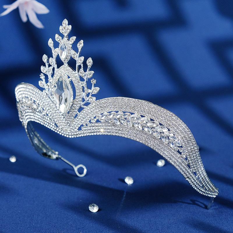 New Style Luxurious Bridal Crown Exaggerated and Versatile Ethnic Style Dance Headdress Alloy Rhinestone Large Crown
