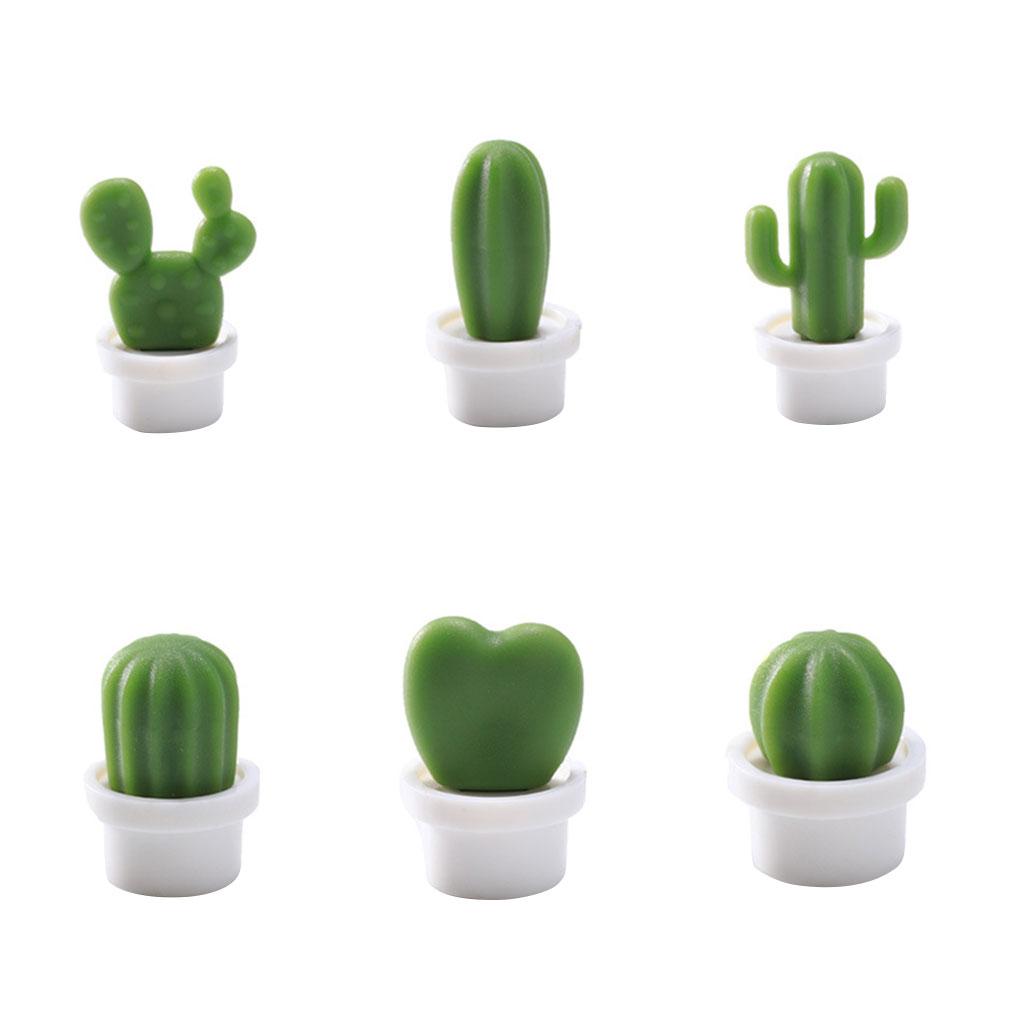 

6 шт. кактус растение холодильник сообщение наклейка украшение дома пластиковый инструмент для доски белый