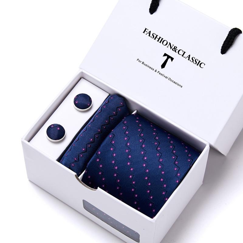 Men'S Tie Set Gift Box 5-Piece Set Group Tie Business Dress Wedding Tie