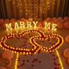 24Pcs Flameless Led Candle For Home Party Wedding Decoration Heart-shaped And Circular Electronic Battery-Power Tealight Candles