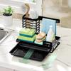 Kitchen Sink Organizer Metal Sink Caddy Sponge Holder Soap Drainer Shelf Drain Rack Dishcloth Hanger Brush Storage Drying Rack