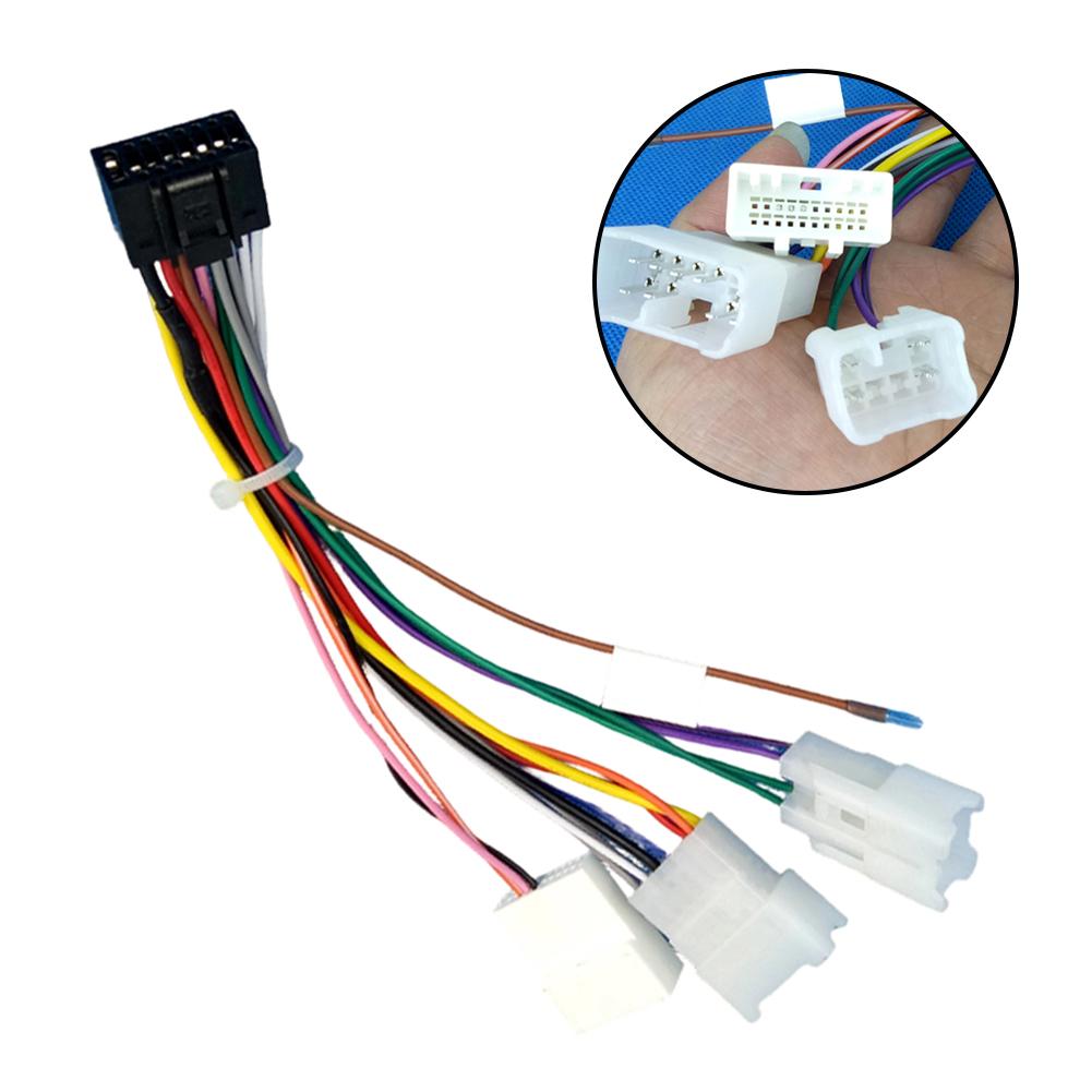 

16 Pin For Android Head Unit Wiring Harness Adapter Cable Compatible with For Toyota Corolla Land Cruiser RAV4 Models China Mainland