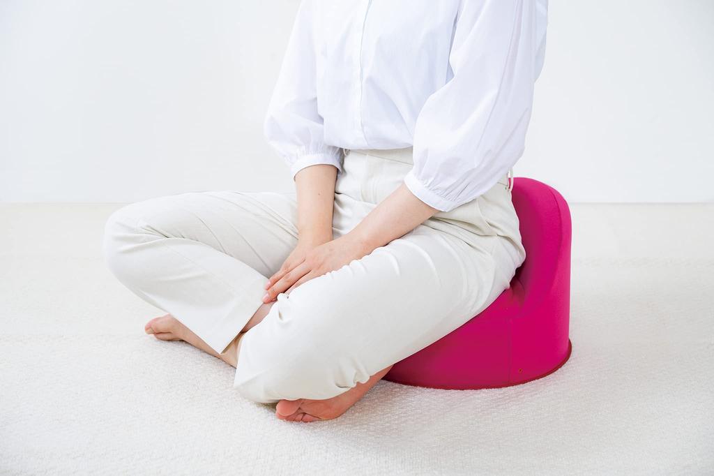 EXGEL Floor Punifit Lime Cushion Floor Hurt Your Butt Made in Japan Cute Round Mini Seat Chair for Lower Back Pain Prevention and Knee Pain Prevention