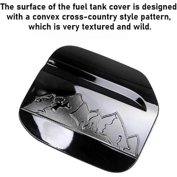 Fuel Tank Cap Compatible for Bronco 2021-2023 Replacement Trim Cover Fuel Filler Door Cap ABS Carbon Fibre Decoration Car Accessories(Bright carbon)