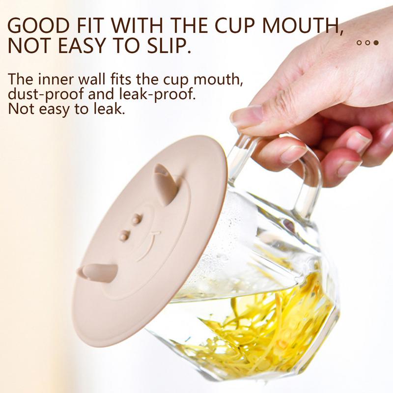 Silicone Lids With Straw Hole Crab-shaped Silicone Cup Covers Reusable Silicone Mug And Cup Lids Suction Seal Lid Caps To Keep