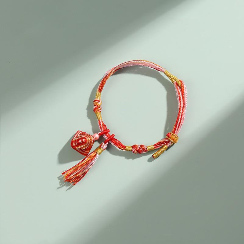 Dragon Boat Festival Five-Color Zongzi Bracelet: Ethnic Hand-Woven Baby Gift Bracelet