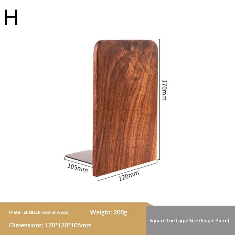 Nature Wooden Bookends Desktop Bookshelf Desk Organizer Office Home Book Accessories Storage Book Holder Wood Book Ends