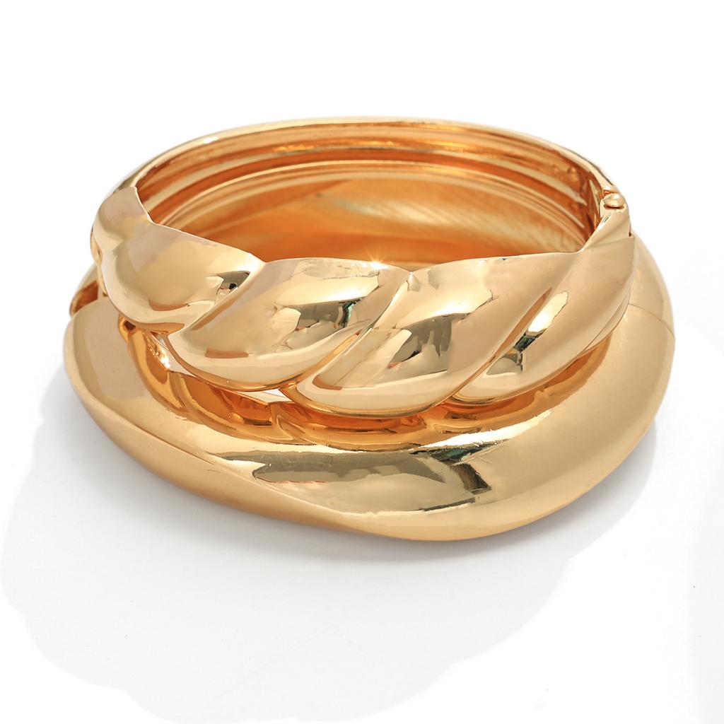 Exaggerated Heavy Industry Design Sense Zinc Alloy Smooth Surface Bracelet Geometric Personality Wide Women's Bracelet Ring