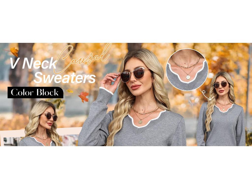 Women's Casual Solid Color Knitted Pullover Sweater - Autumn/Winter Collection