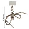 Elegant Keychain with Bowknot Pendant Phone Charm Simple Phone Lanyard Wrist Strap Hanging Keyring for Phone Case Bag