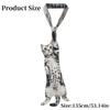 3D Cat Cat-shaped Unisex's Tie Animal Pattern Novelty Kitten Necktie Lifelike Satin Fabric Creative Neck Tie For Party Wedding