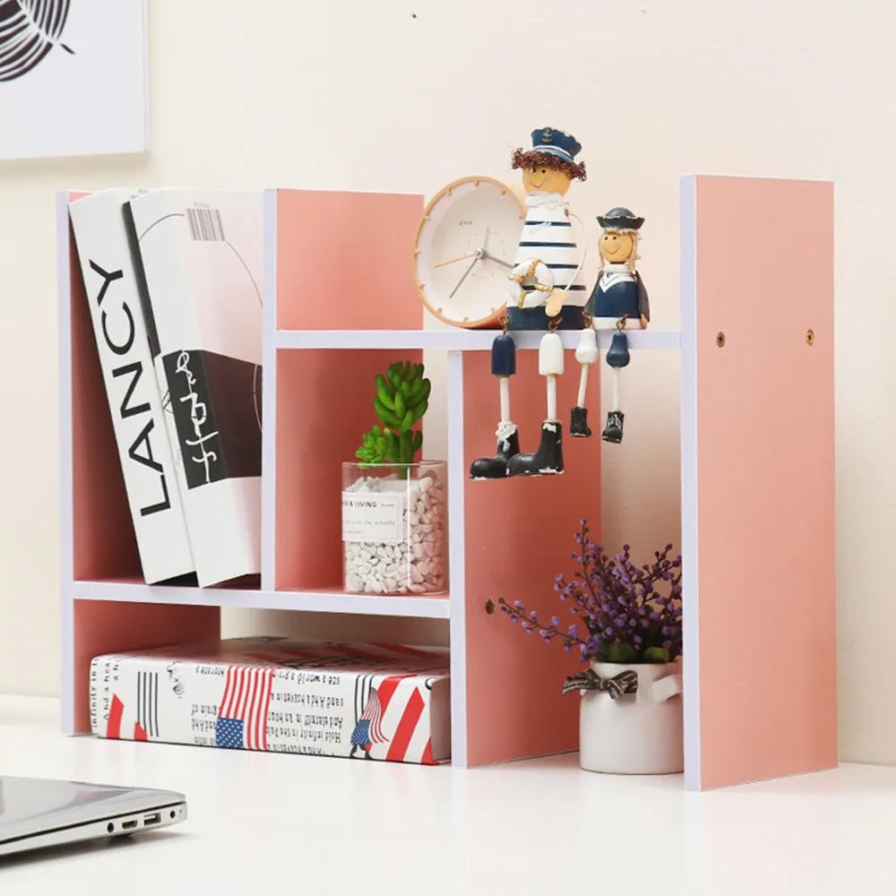 Schreibtisch-Organizer für Schüler, Flexibler Zeitschriftenständer, Bücherregal, Stiftehalter, Stehendes Desktop-Regal, Küchenaufbewahrung