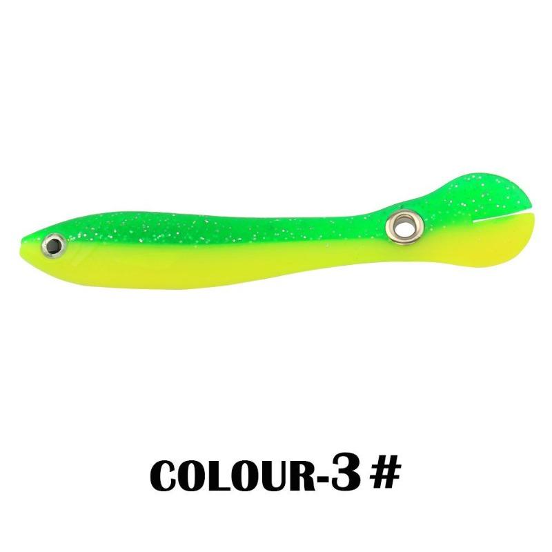 5 Stück/Beutel, 5 cm, 1,3 g, Lumineszenz-Weichköder, realistischer T-Schwanz-Fisch-Imitationsköder für Angelausrüstung, Nachtangeln, Meer, Fluss