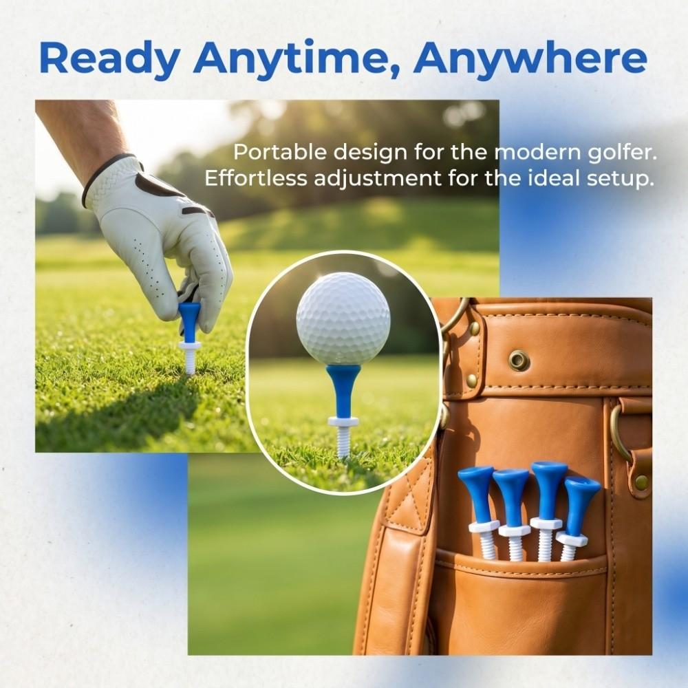 5pcs Plastic Material Golf Training Accessories Adjustable Design Golf Tees Carrier  Golf Training