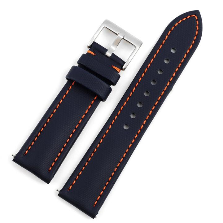 Watchband Cow Nylon Watch Strap for Waterproof Oxford Cloth Black Blue Men Leather Canvas Watch Band Bracelet Belt Metal Buckle 18-24mm