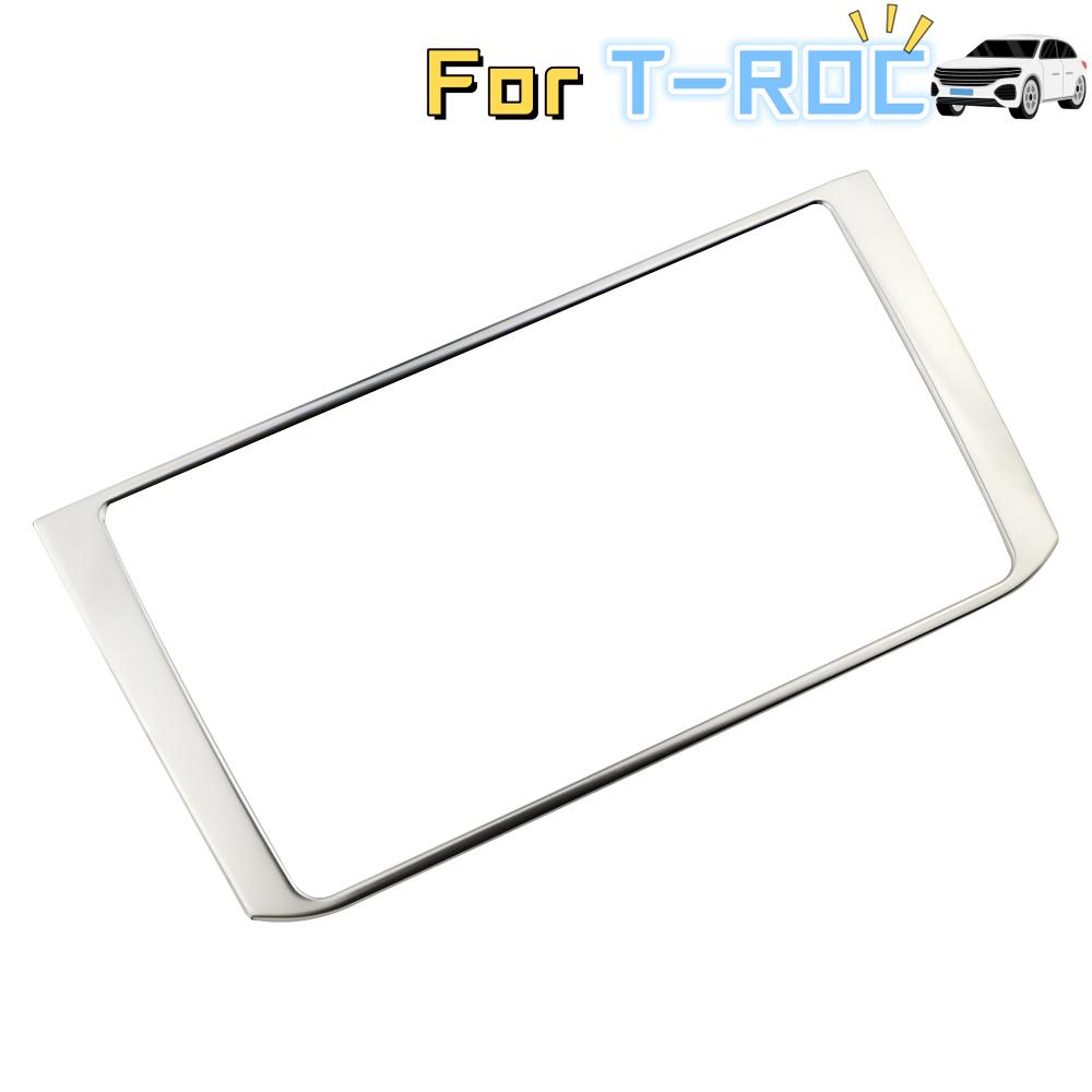 Car Navigation Screen Frame Sticker for Volkswagen VW Troc T-ROC 2018 - 2026 GPS Panel Sticker Cover Trim Interior Accessories