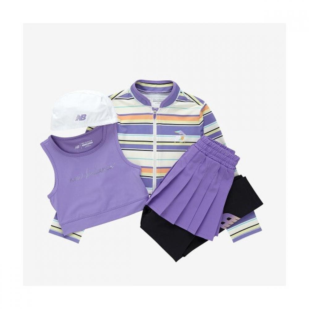 

New Balance Kids Essential 3pcs Girls Rash Guard Skirt Set Nk9rd3202g (70)Violet/140