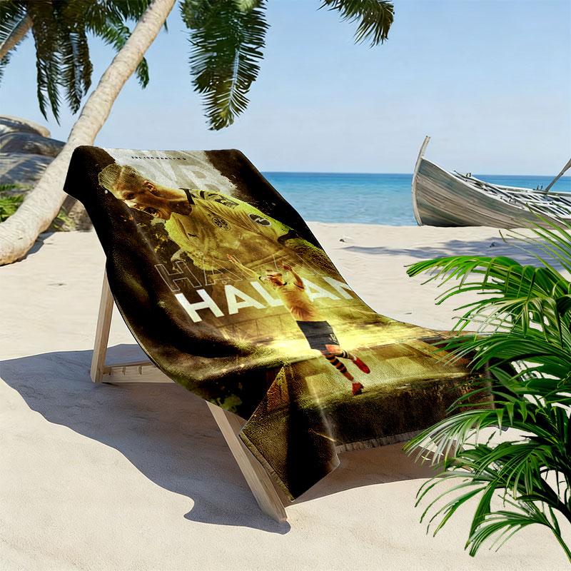 Football star Print Beach Towel, Large Soft Quick Dry Towel for Beach Camping Swimming