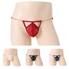 Panties Men Brief See-through Sissy Solid T-Back Thongs