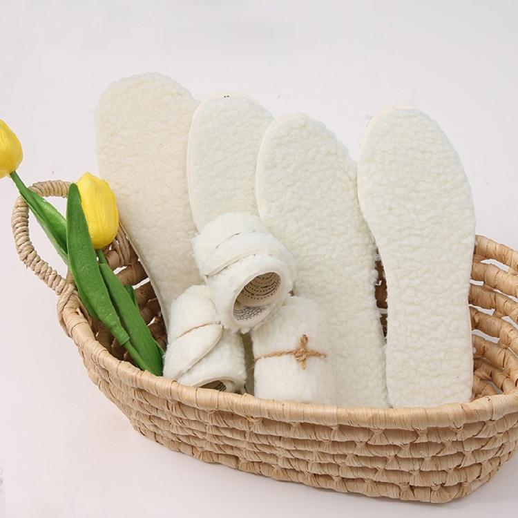 Cold Weather Insoles With Lambswool Like Padding And Latex Support Cuttable Warm Winter Shoe Insoles For Kid Men Women