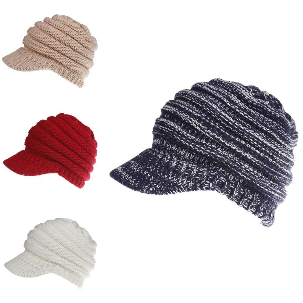 Cozy Women's Stretch Knit Hat Ponytail Beanie For Winter Warmth And Style