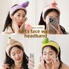 Cute Hairband with Absorbent Quick-Dry Facial Wash Headband for Women's Makeup Removal