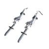 Dark Style Hand Sword Personalized Earrings - European and American Creative Ear Ornaments
