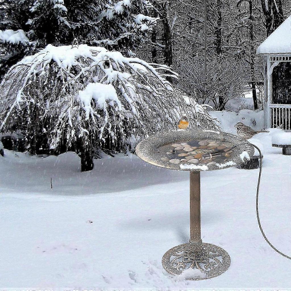 Bird Bath Heater For Outdoors In Winter - 10 W Birdbath Deicer With Thermostatic Control