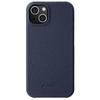 MELKCO For iPhone 13 mini 5.4 inch Protective Case Genuine Cow Leather Coated PC Phone Cover