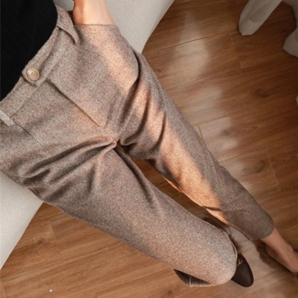 Women's High-waisted Thin Pants Straight Casual Pants Small Feet Suit Pants