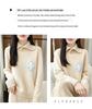 Women's Diamond Jacquard Wool Lapel Sweater - Thick, Warm, Long Sleeve Knitwear for Autumn/Winter