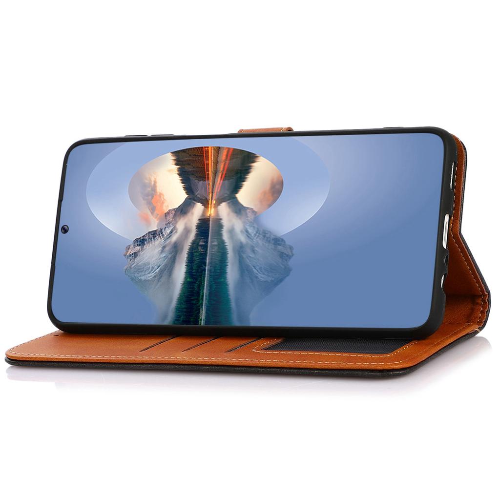 KHAZNEH For Samsung Galaxy S24 FE Wallet Case Folding Stand PU Leather Phone Cover