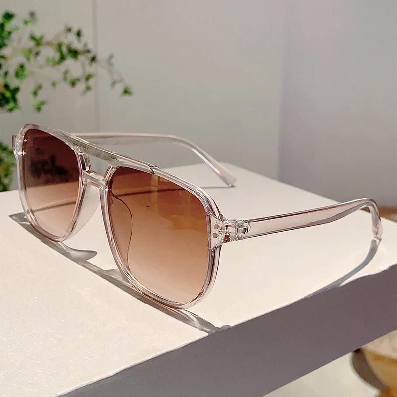 Popular Pilot Designer Trends Shades Oversize Decoration Gradient Women's Sunglasses Outdoor Brand Men's Sun Glasses